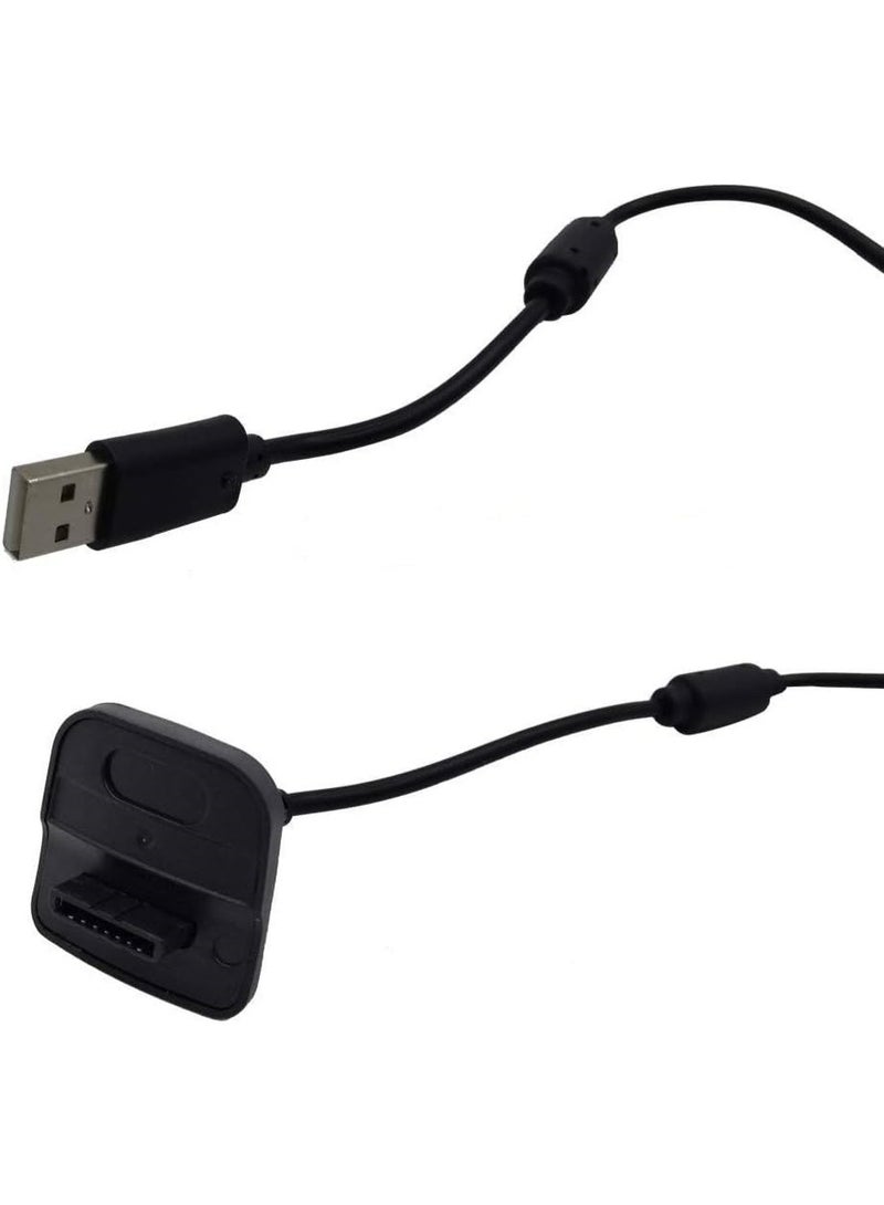 كابل الشحن لـ Xbox 360 و Slim Wireless Game Controllers ، 2 حزمة أسود - Image 2