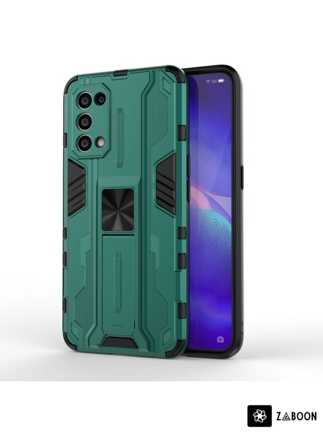 Zaboon Protective Case For OPPO Reno5 5G / 4G Supersonic PC + TPU Shock-proof Protective Case with Holder - Image 1
