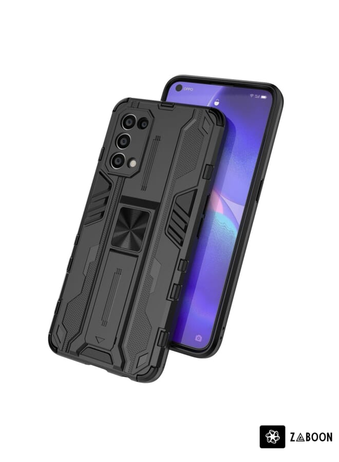Zaboon Protective Case For OPPO Reno5 5G / 4G Supersonic PC + TPU Shock-proof Protective Case with Holder - Image 5
