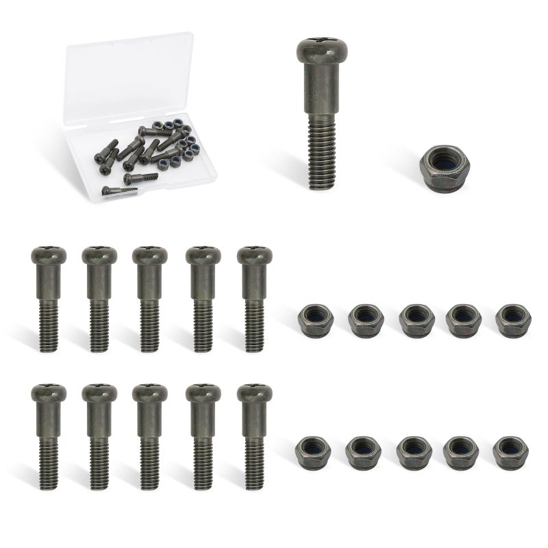 GOFIRA 10 Pack Motorcycle Handlebar Switch Pivot Bolt M8 Flat Phillips Head M6 Thread 22mm Length Carbon Steel Screw for Combination Switch Controls Check Thread Length - Image 3