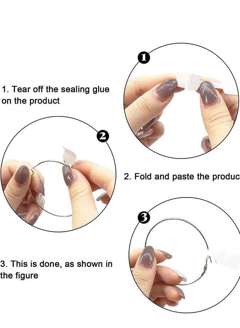 Excefore Price Tags, 500 Pieces Jewelry Tags for Pricing Self Adhesive White Blank Ring Necklace Earring Identify Rectangle Label - Image 3