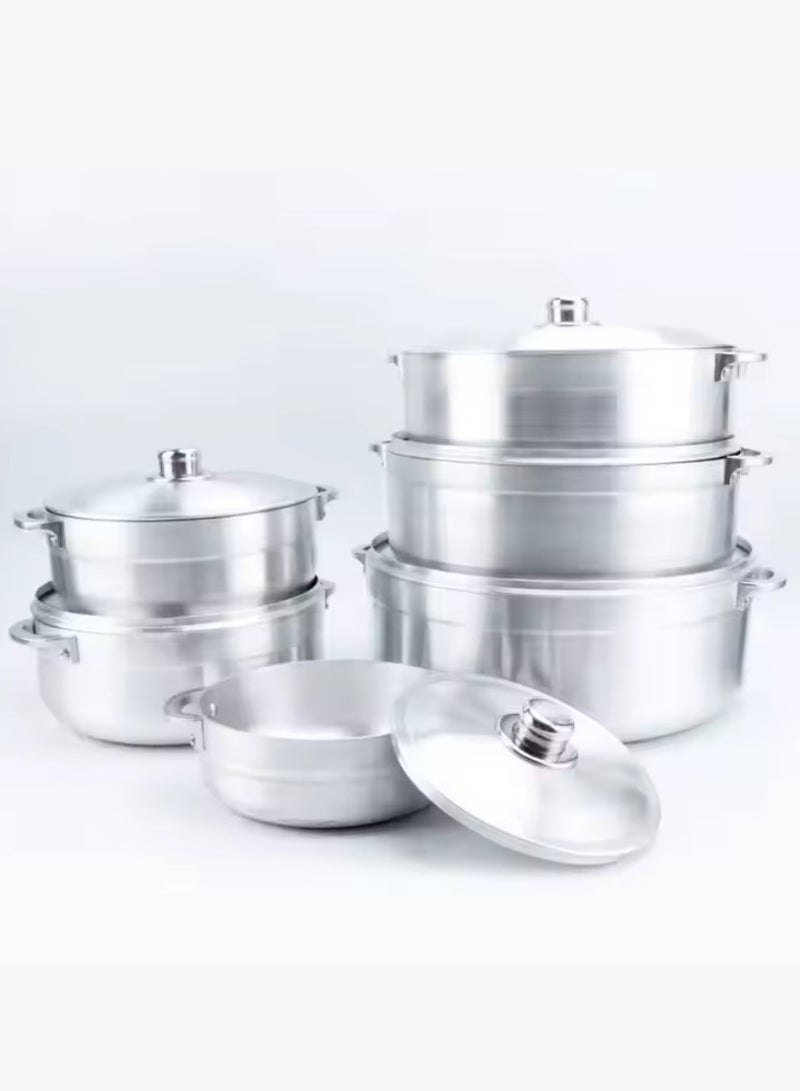 Smart Kitchen 6-piece glossy aluminum cookware set with handle  - Image 3
