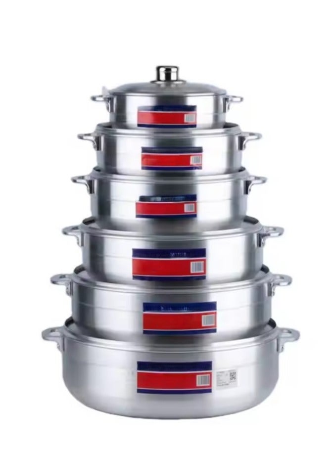 Smart Kitchen 6-piece glossy aluminum cookware set with handle  - Image 2