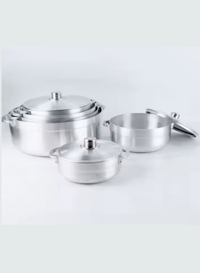 Smart Kitchen 6-piece glossy aluminum cookware set with handle  - Image 4