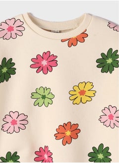 LC WAIKIKI Crew Neck Long Sleeve Baby Girl Sweatshirt and Pants 2-Pack Set  - Image 4