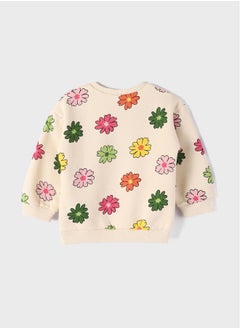 LC WAIKIKI Crew Neck Long Sleeve Baby Girl Sweatshirt and Pants 2-Pack Set  - Image 3