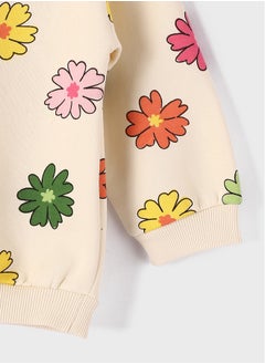 LC WAIKIKI Crew Neck Long Sleeve Baby Girl Sweatshirt and Pants 2-Pack Set  - Image 5