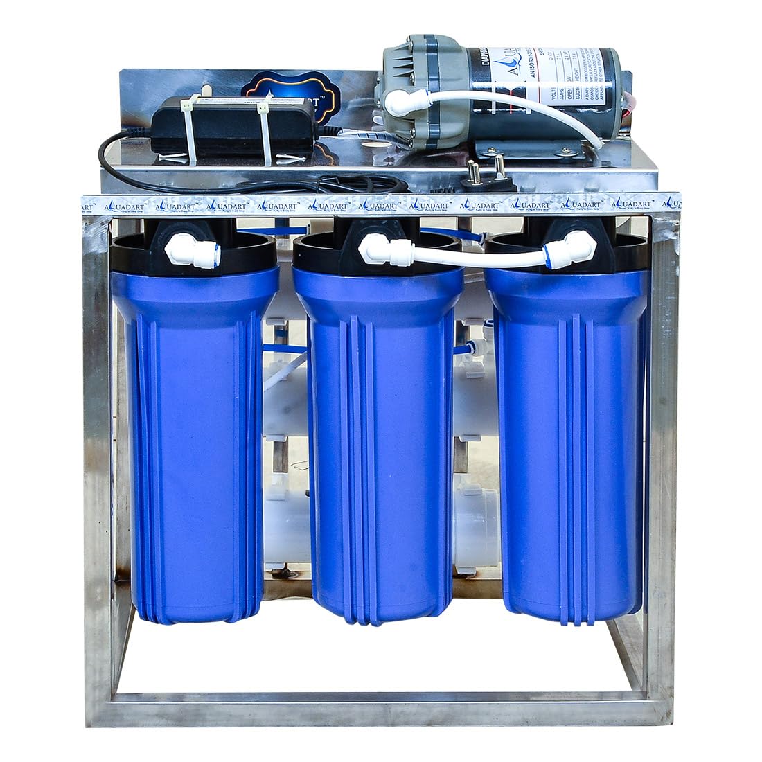 AquaDart 25 LPH Commercial Water Purifier Plant Full Stainless Steel Body With Auto Shut Off TDS Adjuster 25 L RO Water Purifier Blue
