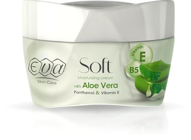Eva Skin Care Soft Moisturizing Cream with Aloe Vera, Panthenol & Vitamin E 50 Gm - Image 2