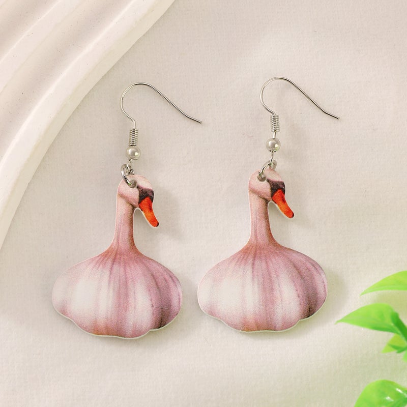 ofeankri Cross-Border Novelty Acrylic Earrings for Women - European Style Cartoon Frog & Raccoon Design - Image 4