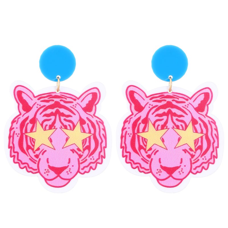 ofeankri Cross-Border Novelty Acrylic Earrings for Women - European Style Cartoon Frog & Raccoon Design - Image 5