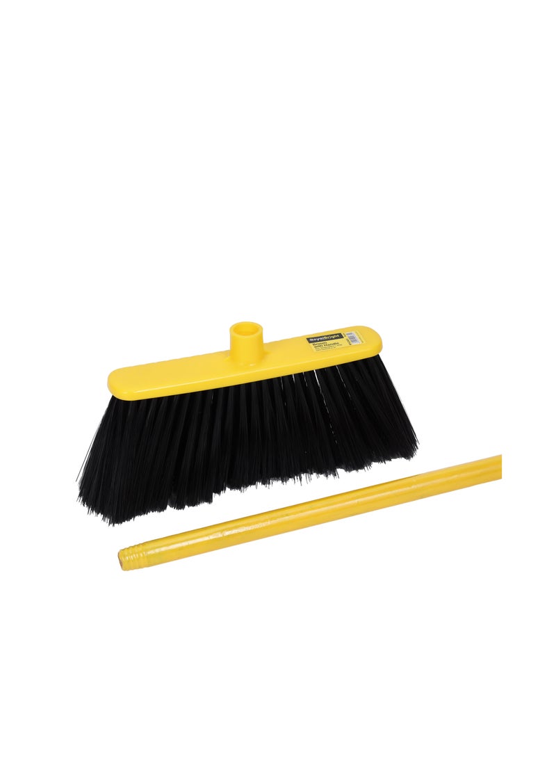 Royalford 34 cm Floor Broom with Long Wooden Handle- RF12833/ Large and Wide Head, Compatible with All Flooring Types - Image 4