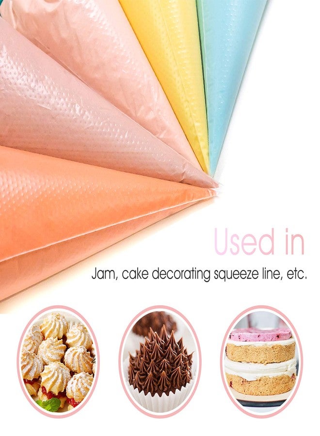 FantasyDay Disposable Piping Bag, FantasyDay 100 Pieces 24 Inch Disposable Icing Pastry Bag Extra Thick Cake Cupcake Decorating Bag - Anti-Burst Pastry Bag for Cream Icing Frosting Candy Cake Decorating Supplies - Image 3