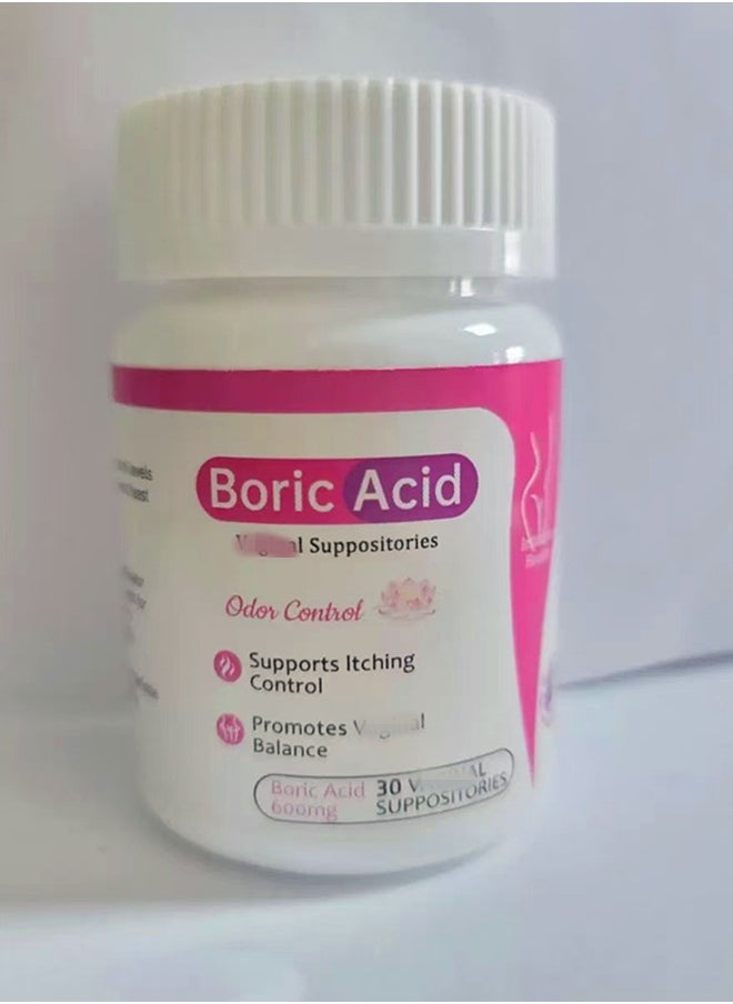 NutraBlast - Boric Acid Suppositories 30 Count 600mg Intimate Health Support - Image 1