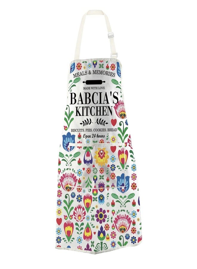 WCGXKO Polish Babcia Kitchen Apron - Grandma Birthday & Retirement Gift - Image 1