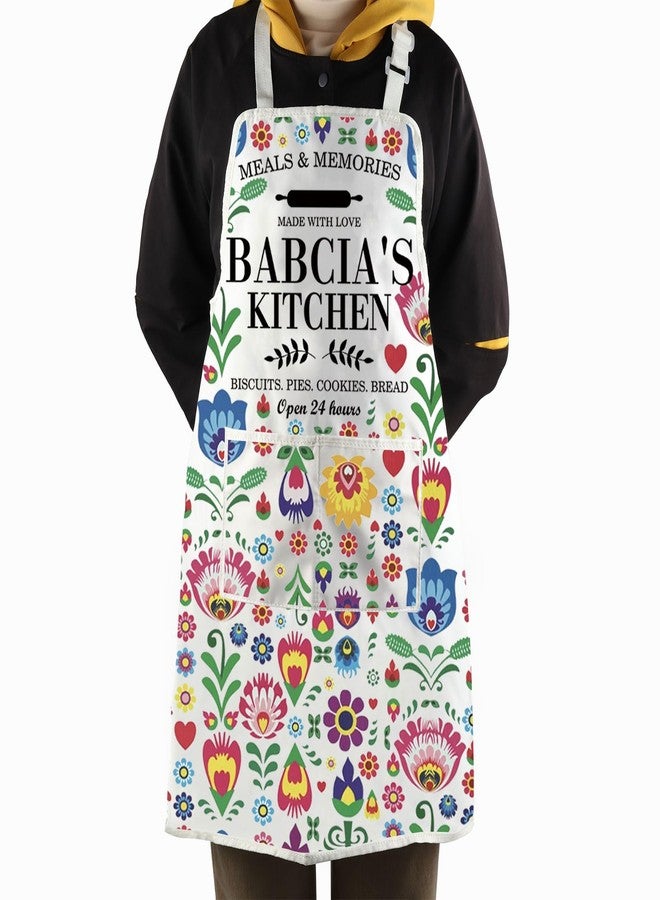 WCGXKO Polish Babcia Kitchen Apron - Grandma Birthday & Retirement Gift - Image 3