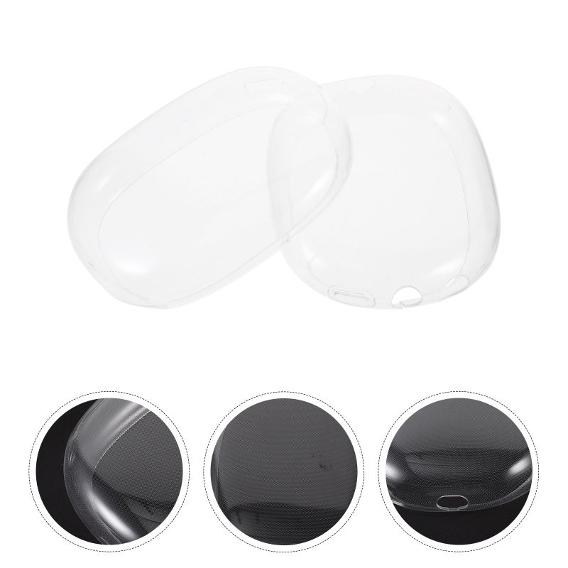 2 Pairs Clear Headphone Cover Reusable Headphone Cover Headphone Cover Compatible for Airpods Max - Image 3