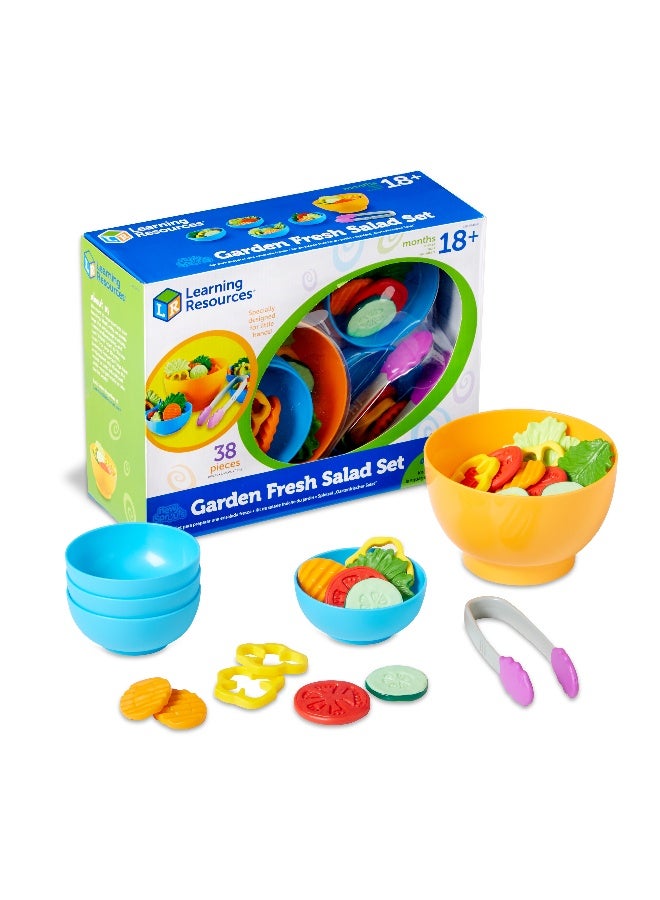Learning Resources New Sprouts Garden Fresh Salad Set (18-Piece, Soft Plastic, Ages 2+) - Image 1