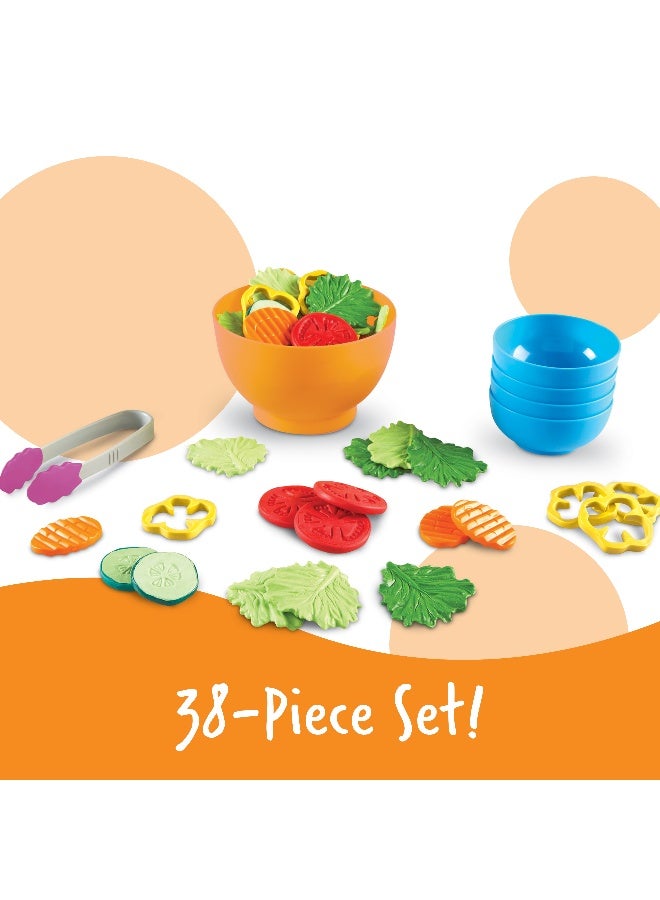 Learning Resources New Sprouts Garden Fresh Salad Set (18-Piece, Soft Plastic, Ages 2+) - Image 2