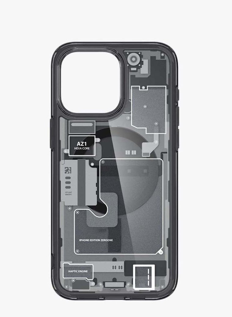 Techie iPhone 15 Pro Max MagSafe Case – Spigene Ultra Hybrid Zero One MagFit with Metal Ring – Slim Teardown Design – Compatible with Wireless Charging & MagSafe Accessories – Black - Image 2