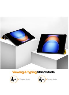 Generic Case For Xiaomi Pad 6S PRO 12.4" Multi-Viewing Angles All New PU Leather Smart Cover with Auto Sleep Wake Feature Slim Flip Shell Case for Xiaomi Pad 6S PRO (Graffiti)  - Image 3