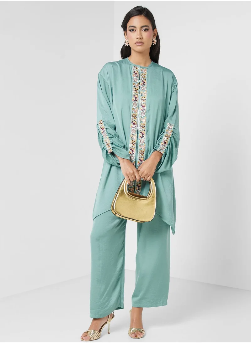 hayas closet Ensemble Robe & Pant Co-ord Set