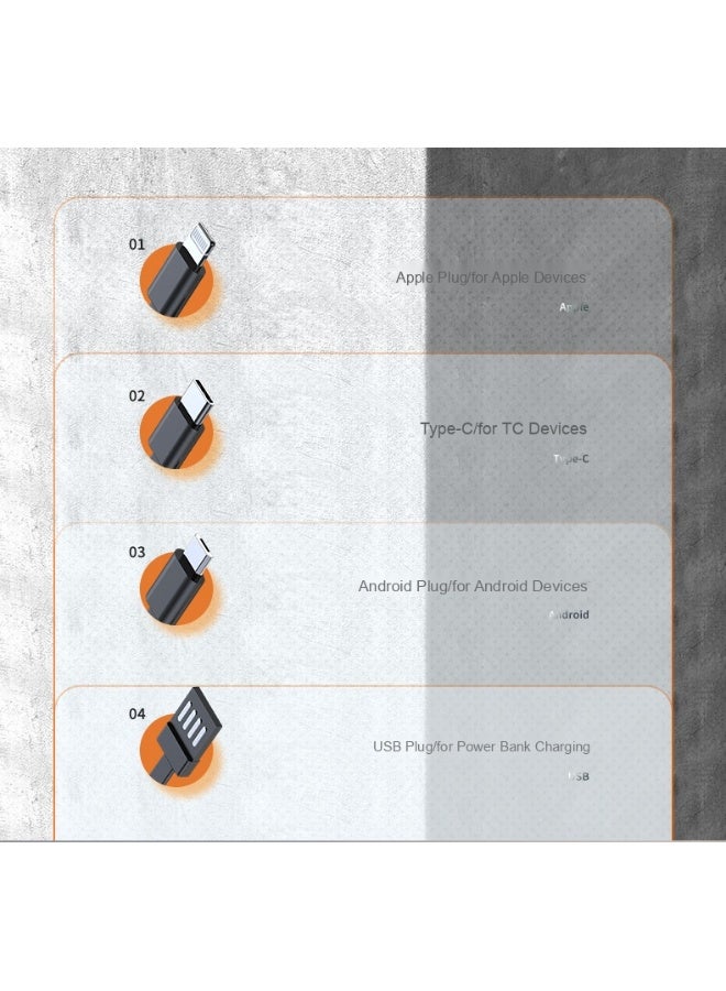 20,000mAh Slim Solar Power Bank with Built-in Cable - High Capacity Fast Charging Portable Charger - Image 5