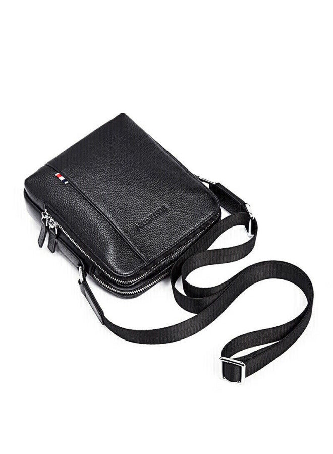 Bostanten Bosidandun Shoulder Crossbody Bag, Men's Business Small Square Bag, Top-grain Leather, Vertical Style, Trendy Mini Backpack, Hanging Bag - Image 1