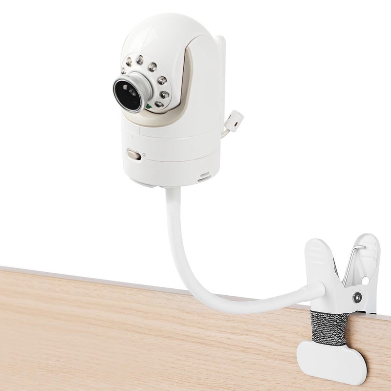 iTODOS Flexible Baby Monitor Clip Camera Mount Compatible with Infant Optics DXR-8 and DXR-8 Pro Baby Monitor, Flexible Long Gooseneck Arm,for Crib Wherever You Like Without Tools - Image 1