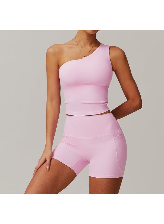 Yoga Set Sports Fitness High Waist Cloud Feel Quick-Dry Waist-Shaping Casual Outdoor Running Workout Clothing Gym Leggings Suit - Image 1