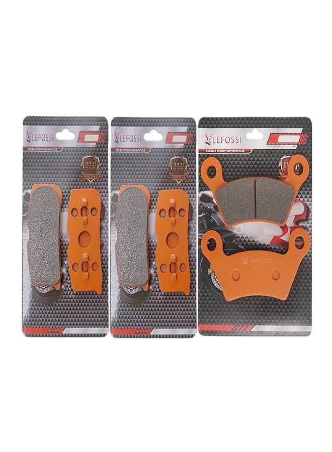 LE LEFOSSI Lefossi Front Rear Carbon Fiber Brake Pads Brakes Aftermarket Part for Can Am Spyder RT/RT-S/RS/RS-S 10-12 FA474F FA473R - Image 1