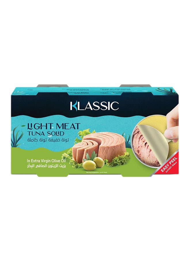 Klassic Light Meat Tuna Solid Extra Virgin Olive Oil 2 x 320g - Image 1