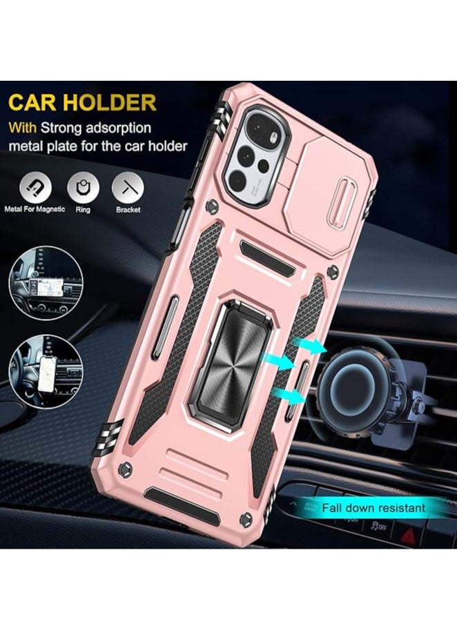 General - Motorola Moto G22 Phone Case with Sliding Camera Cover, Magnetic Stand, Drop Resistant Phone Case Compatible with Moto G22 - Image 1