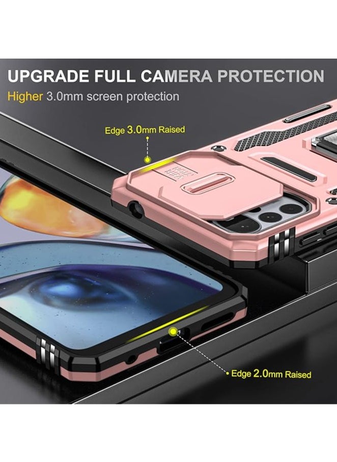 General - Motorola Moto G22 Phone Case with Sliding Camera Cover, Magnetic Stand, Drop Resistant Phone Case Compatible with Moto G22 - Image 1