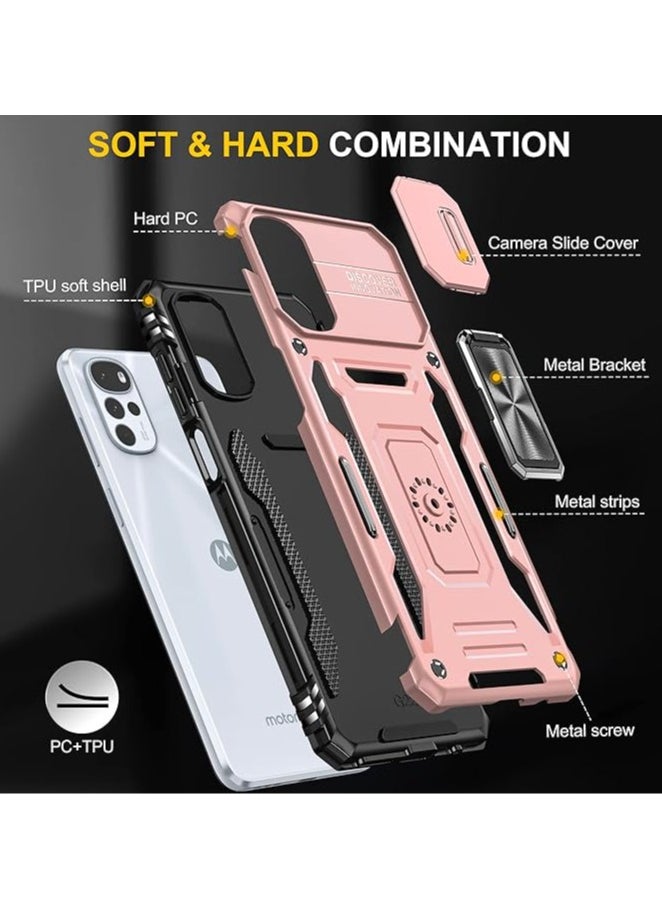 General - Motorola Moto G22 Phone Case with Sliding Camera Cover, Magnetic Stand, Drop Resistant Phone Case Compatible with Moto G22 - Image 1