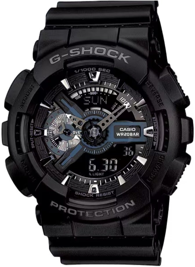 CASIO G-Shock Black Men's Watch Fashion Analog Digital Quartz Watch GA-110-1B  - Image 1
