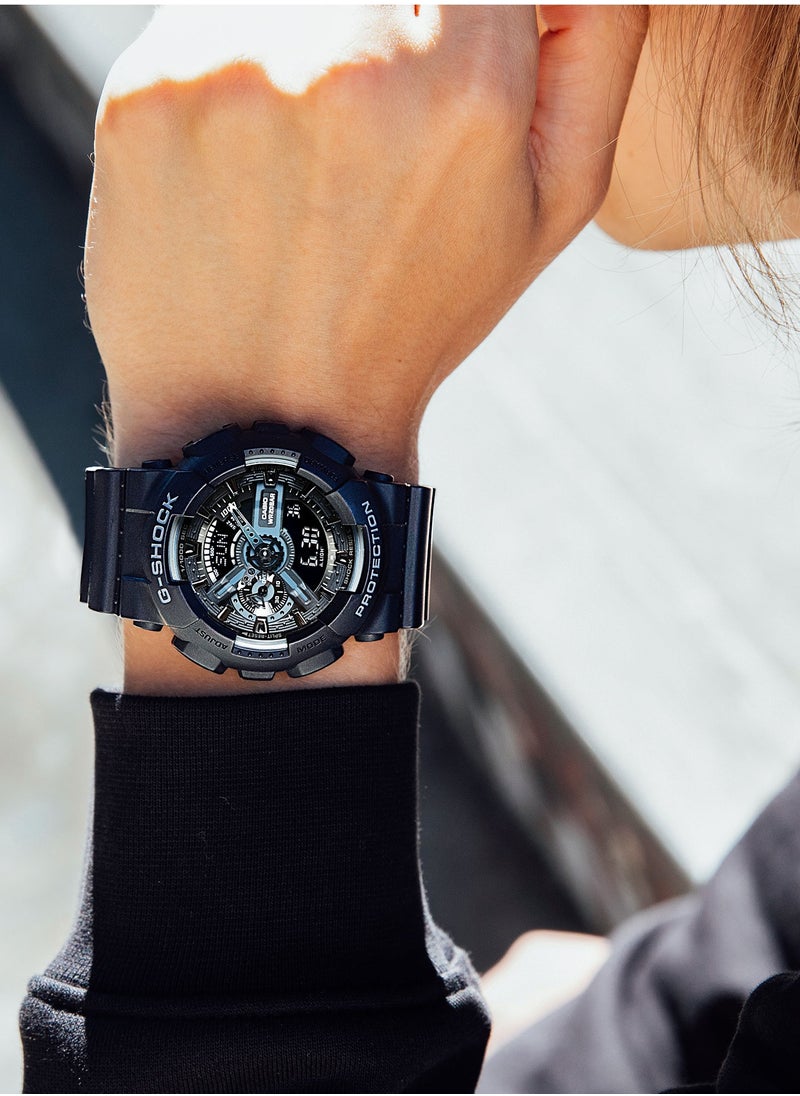 CASIO G-Shock Black Men's Watch Fashion Analog Digital Quartz Watch GA-110-1B  - Image 2