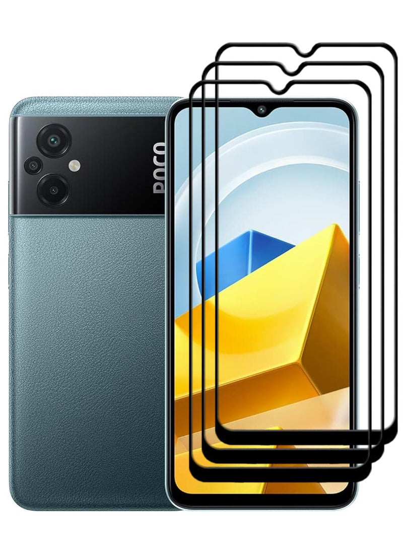ACLIX 3 Pieces Antistatic ESD Dustproof Premium Quality High Definition Tempered Glass Screen Protector Designed For Xiaomi Poco M5 - Image 1