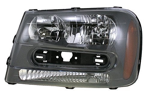 TRQ 2 Piece Headlight Assembly Set Driver & Passenger Side Compatible with Chevrolet Trailblazer 2002-2009 Trailblazer EXT 2002-2006 With Full Width Grille Bar GM2502213 GM2503213 25970914 25970915 - Image 4
