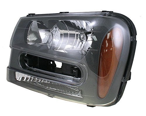 TRQ 2 Piece Headlight Assembly Set Driver & Passenger Side Compatible with Chevrolet Trailblazer 2002-2009 Trailblazer EXT 2002-2006 With Full Width Grille Bar GM2502213 GM2503213 25970914 25970915 - Image 3