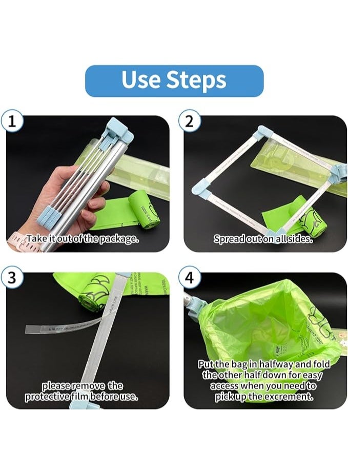 Dog poop shovel, dog poop collector, dog poop shovel with bag attachment, foldable and portable poop collector, easy to pick up poop without bending over while walking your dog. - Image 5