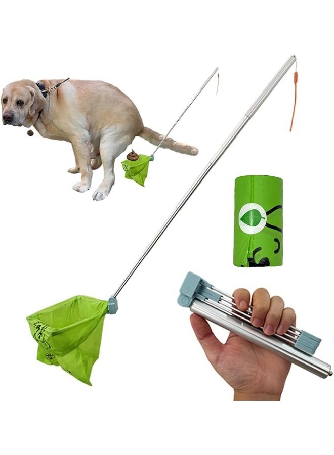 Dog poop shovel, dog poop collector, dog poop shovel with bag attachment, foldable and portable poop collector, easy to pick up poop without bending over while walking your dog. - Image 1