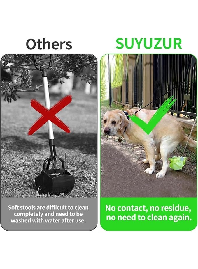Dog poop shovel, dog poop collector, dog poop shovel with bag attachment, foldable and portable poop collector, easy to pick up poop without bending over while walking your dog. - Image 2