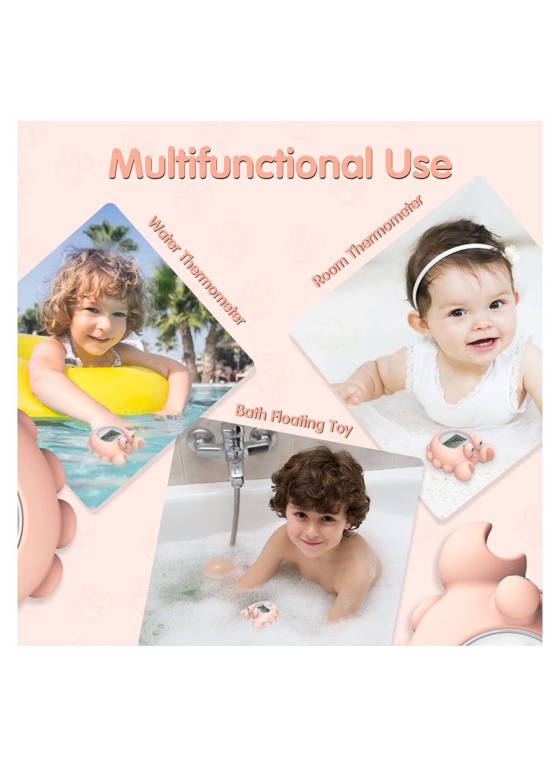 SYOSI Baby Bathtub Thermometer Safety Bathtub Water Temperature Digital Thermometer Floating Bath Toy With Flashing Temperature Warning  - Image 3
