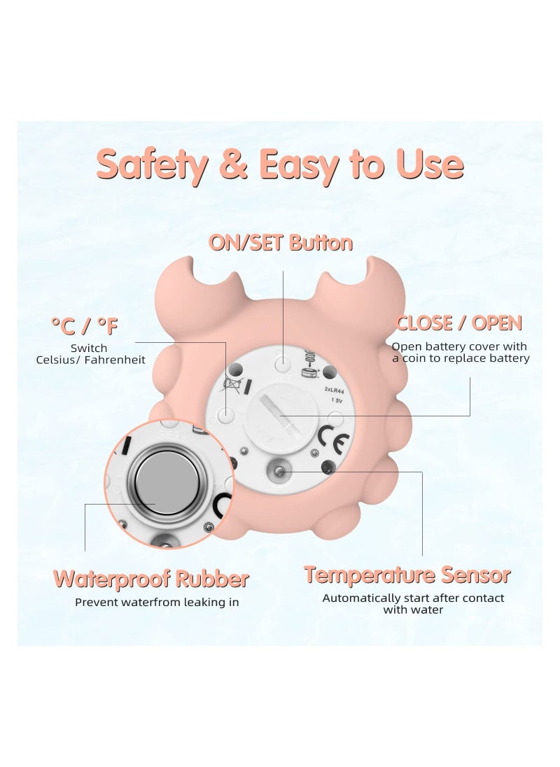 SYOSI - Baby Bathtub Thermometer Safety Bathtub Water Temperature Digital Thermometer Floating Bath Toy With Flashing Temperature Warning - Image 1