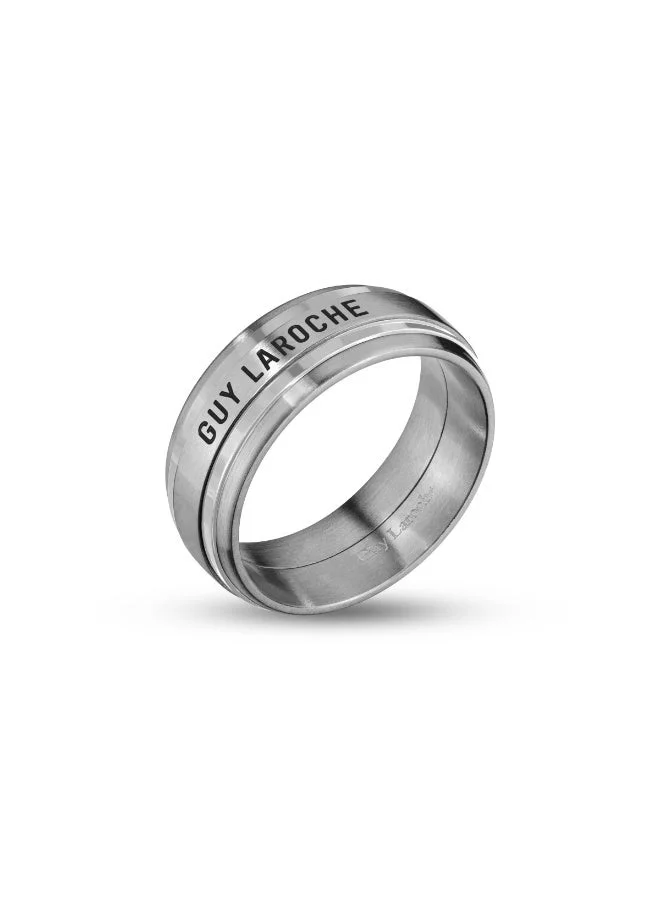 Guy Laroche Guy Silver Stainless Steel Ring for Men