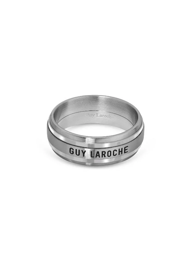 Guy Laroche Guy Silver Stainless Steel Ring for Men