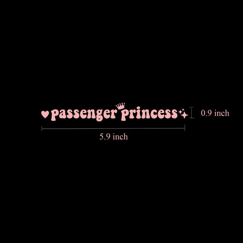 ColisPar Passenger Princess Sticker Funny Car Stickers Decal Decor Truck Cute Car Accessories for Rearview Mirror Window JDM Vinyl Letter Decals for Men Women Girls Cute Queen - Pink - Image 2