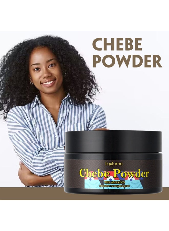 Luxfume Chebe Powder, Chebe Hair Butter, Organic Hair Growth Products Made With Chebe Powder, Castor Oil, Shea Butter, For Split Ends Treatment, Nourishing Vegan Afro Hair Products Oil For All Hair Types (Powder Texture) - Image 1