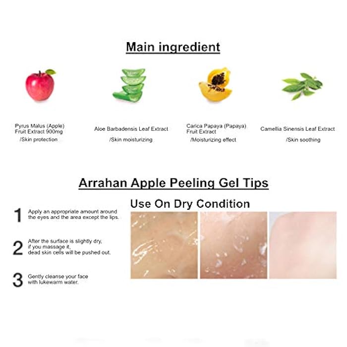 Arrahan جل تقشير التفاح 180 مل / 6.09 أونصة سائلة لإدارة الرؤوس السوداء المرطبة - Image 4